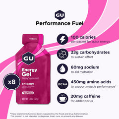 GU Energy Original Energy Gels Tri-Berry gel packet