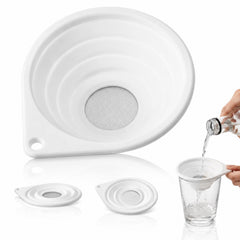 Guduling collapsable funnel folded compact white silicone