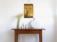 Matte artist canvas and brown wood frame display
