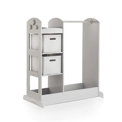 Guidecraft dress up center gray with mirror and shelves