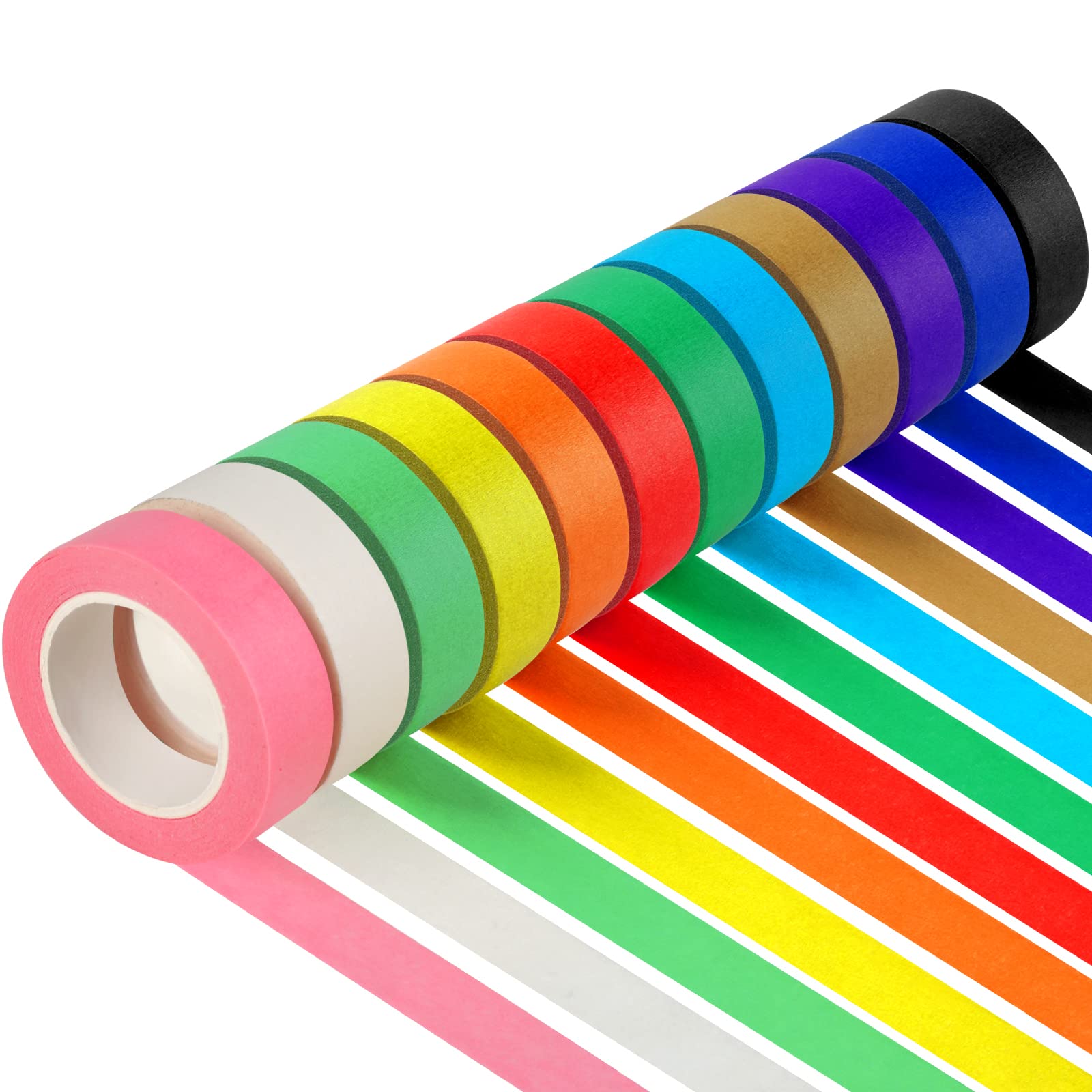 Guirnd colored masking tape 12pcs set in assorted colors