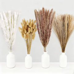 Pampas grass bouquet with natural textures for rustic decor
