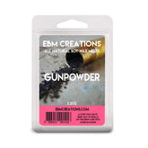 Gunpowder Soy Wax Melts 3.2oz 6 Cube Clamshell