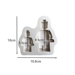 Guratapa 3pcs building bricks robots silicone mold set