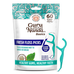 GuruNanda Fresh Dental Floss Picks package front