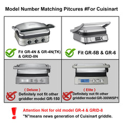 Gvode waffle plates for Cuisinart Griddler GR-5B