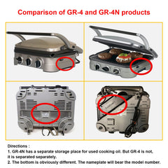 Gvode waffle plates for Cuisinart Griddler GR-6