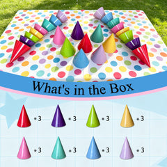 White cardstock party hats durable for celebrations