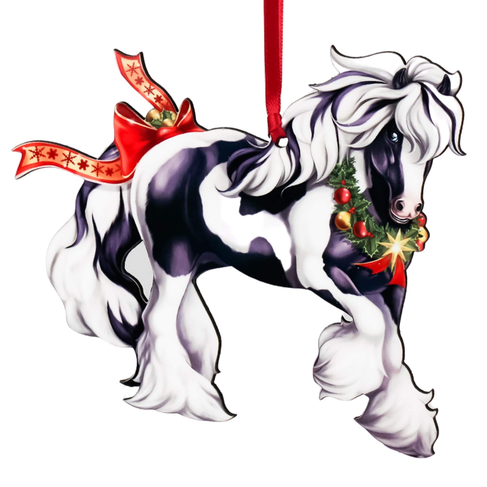 Gypsy Vanner Horse Ornament glossy front