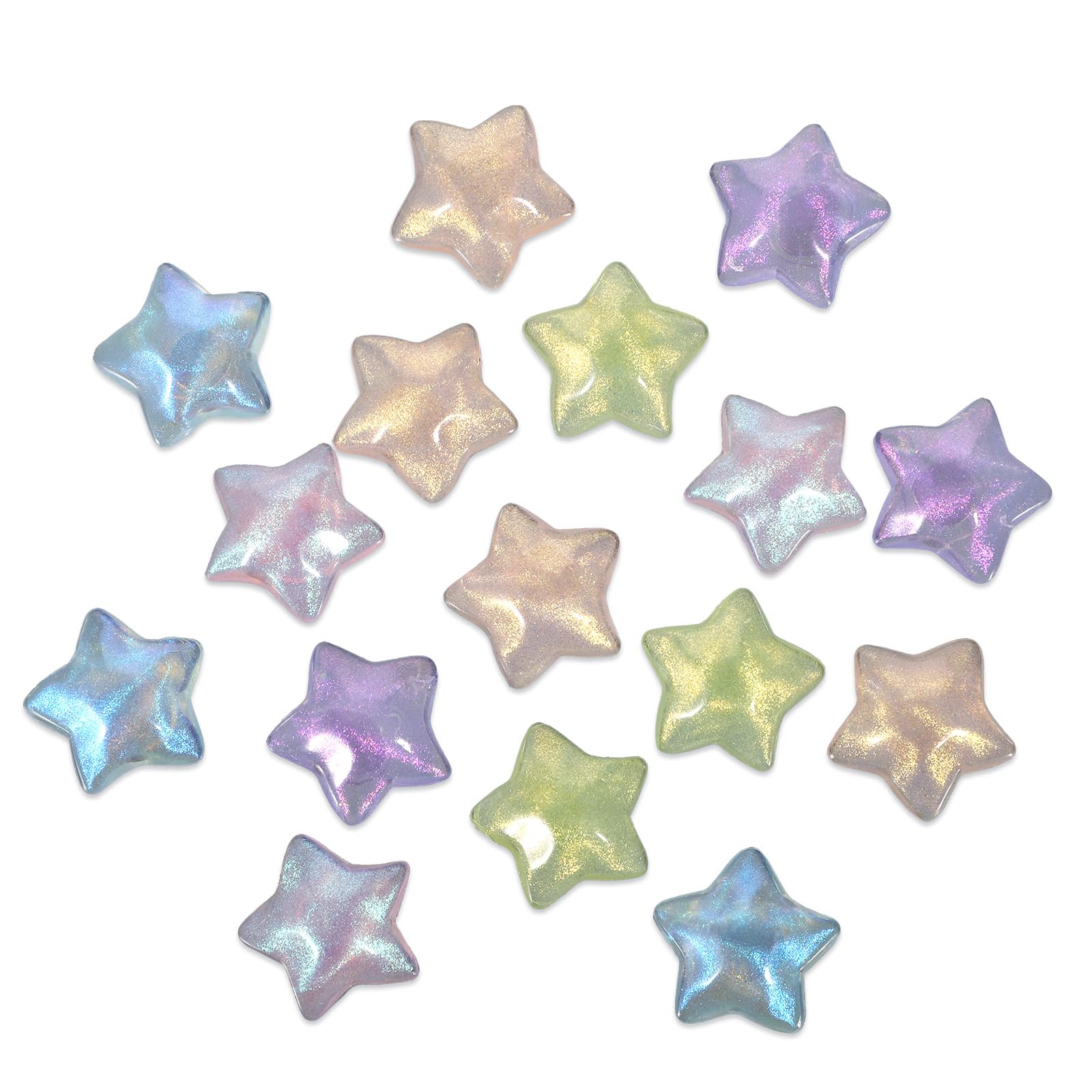 Hadnves 15 piece 3D glitter star refrigerator magnets set