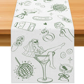 Hafangry Last Pickle table runner 13x72 inches on dining table