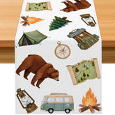 Hafangry table runner for summer camp decor