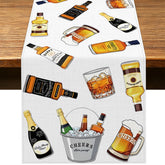 Hafangry table runner 13x72 inches for whiskey party decor