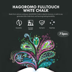Hagoromo Fulltouch Color Chalk 72 Pcs White box close up