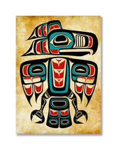 Haida Tlingit Raven Totem Native American Canvas Wall Art Print