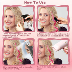Rose red hair chalk shade swatch by HAIOLORPRO for girls
