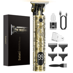 hair clippers for men with LCD display and titanium blades