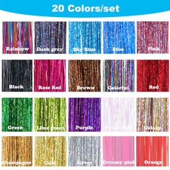 48-inch Hair Tinsel Kit includes tools for at-home styling