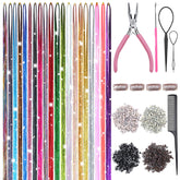 Hair Tinsel kit 8000 strands with 20 colors