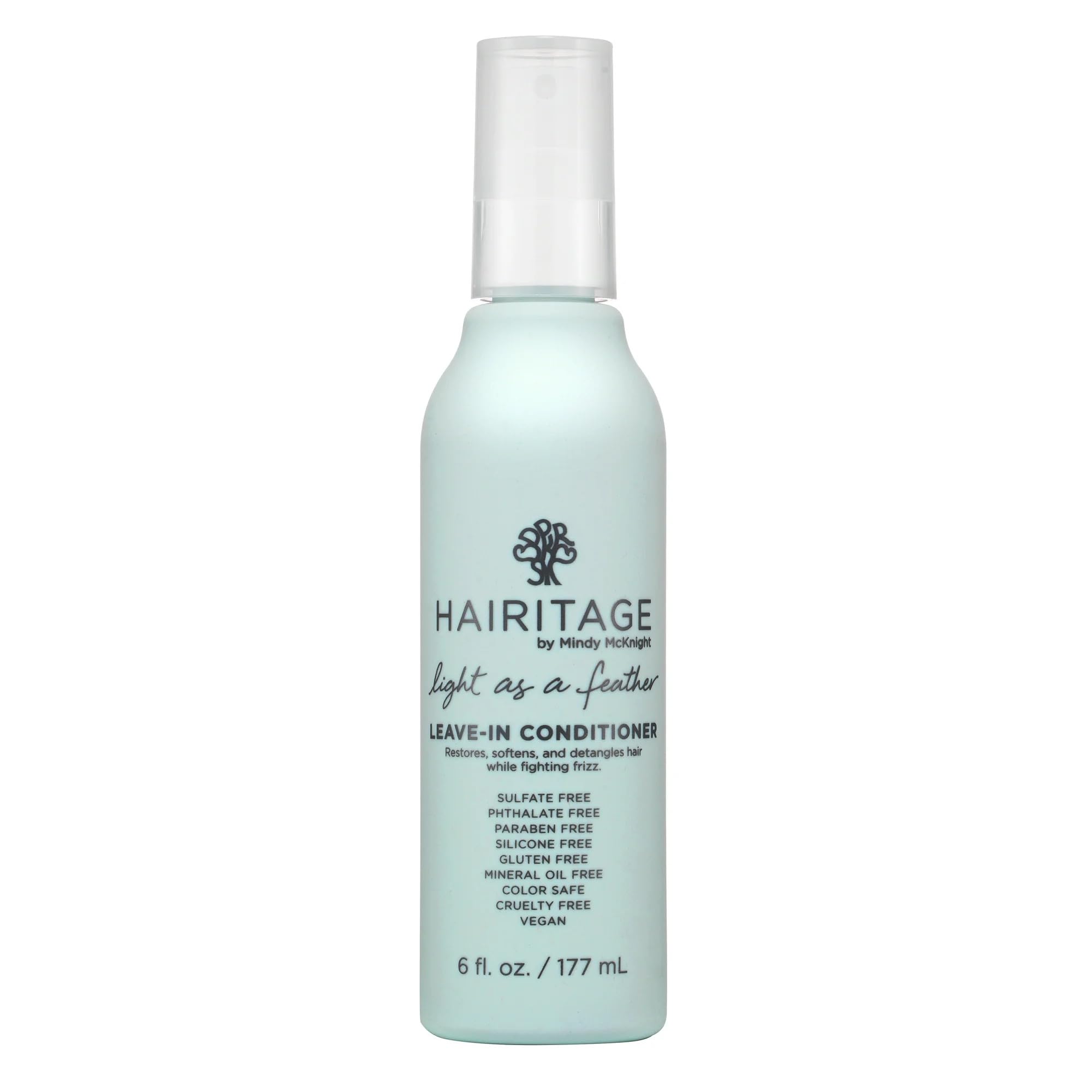 Hairitage detangling leave-in conditioner spray bottle
