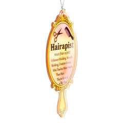 Hairstylist appreciation gift ornament with story card