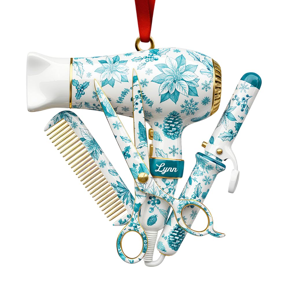 Hairstylist Toile de Jouy Ornament acrylic car hanger