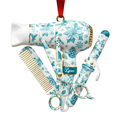 Hairstylist Toile de Jouy Ornament acrylic car hanger