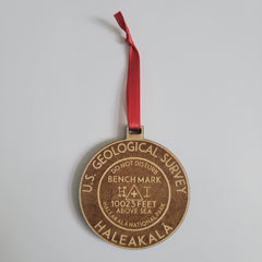 USGS Benchmark Haleakala ornament Hawaii