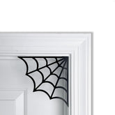 Halloween Corner Spider Web Decor Sign black PLA 6.25 x 6.25 inches