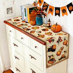 Durable reusable table runner for indoor outdoor use