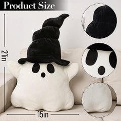 Cute white ghost pillow suitable for indoor outdoor decor