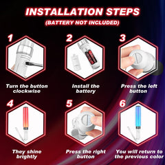 Batteries not included for 3 AAA powered glow sticks