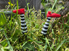 3D printed PLA planter legs featured as spooky decor