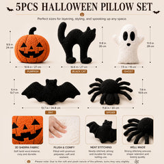 Ghost shaped Halloween plush pillow included in the Beeveer set