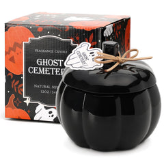 Halloween Pumpkin Shaped Candle 12oz with vanilla pumpkin spice scent