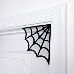 Spooky Spider Web Decor Sign black PLA