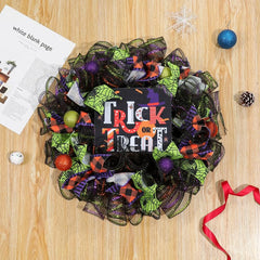 Halloween Witch Wreath with dark colors ambiance