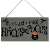 Halloween Wood Hanging Decor Hocus Pocus wooden door hanger sign for front door