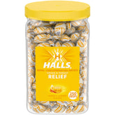 HALLS Cough & Throat Relief Honey Lemon Drops bulk package