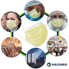Yellow HALYARD mask model 25867 50-pack