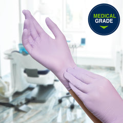 Textured fingertips improve grip for nitrile gloves