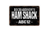 Ham Shack metal sign 8x12 inches front view
