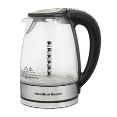 Hamilton Beach Temperature-Control Glass Kettle on base