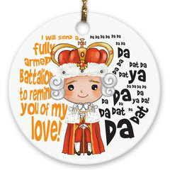 Hamilton King George 2020 Awesome Wow Ornament porcelain Christmas ornament closeup