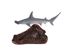 Hammerhead Shark by John Perry 9 inch airbrushed on polished burl base