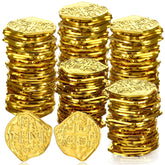 Hanaive 100 count gold plastic pirate coins
