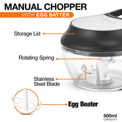 Portable pull string garlic mincer hanbros