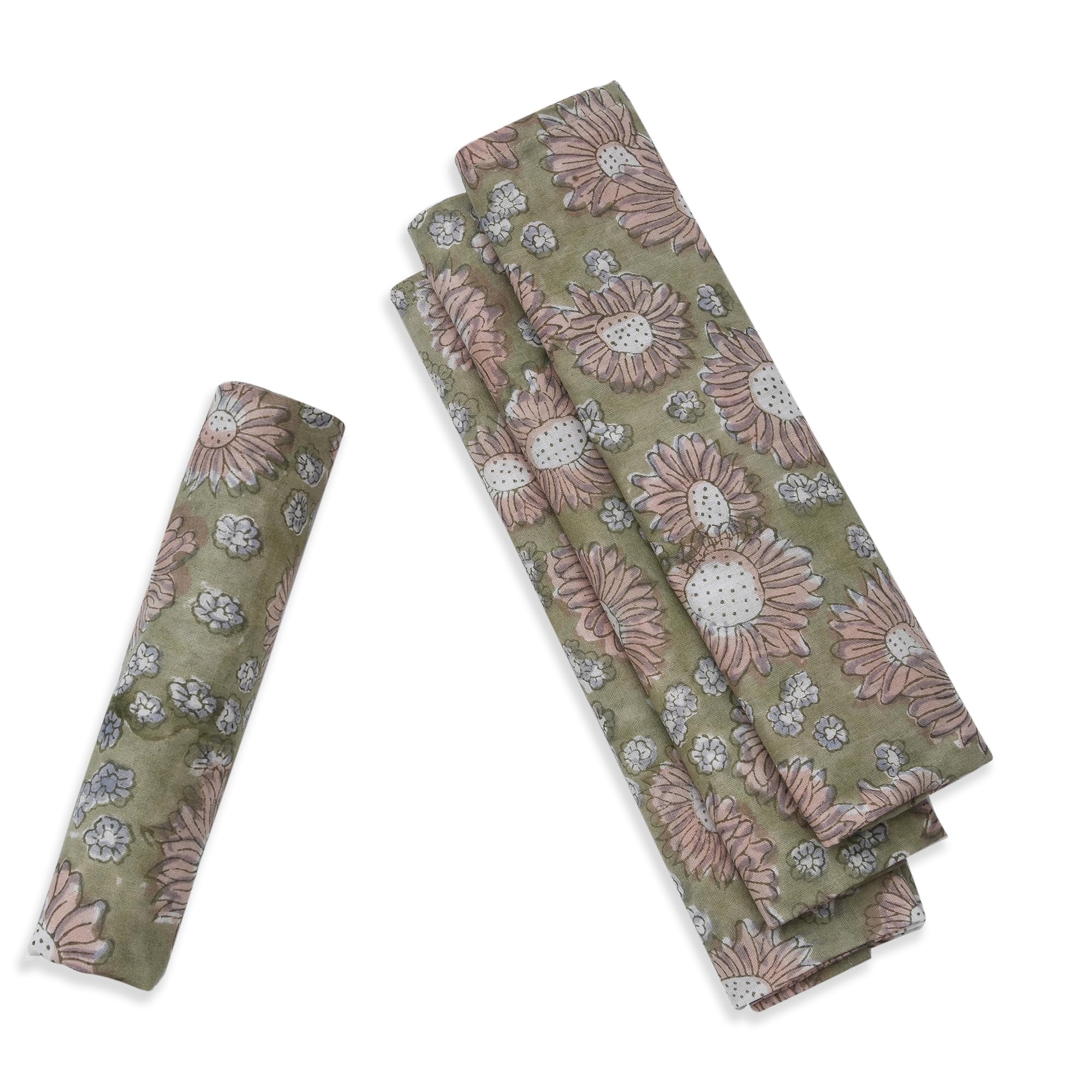 Hand Block Printed Cotton Napkins 20x20 inches set of 4