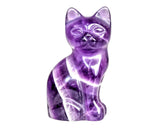 hand carved amethyst cat figurine 9212