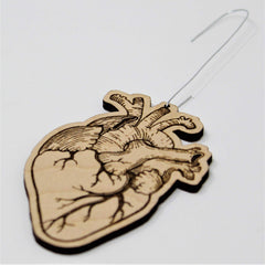 Hand-made in the USA heart ornament